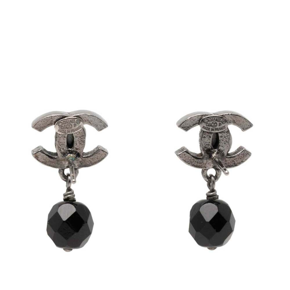 CHANEL Black Logo Earrings - Picture 2 of 4